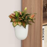 Tianyi - lot de 2 jardinires suspendues murales d'angle auto - arrosage triangle en plastique pot de ...