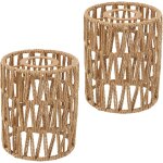 Tianyi - 2 pices abat - jour en rotin naturel - bohme pour lampe suspendue & lampe sur pied - abat ...