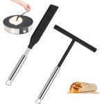 Tianyi - 2 pièces acier inoxydable crêpes spatule, râteau à crêpe spatule crepe etaleur crepe, accessoires ... Tianyi - 2 pièces acier inoxydable crêpes spatule, râteau à crêpe spatule crepe etaleur crepe, accessoires ...