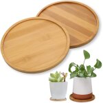 Tianyi - 2 pièces plateau en bambou rond 15. 5cm - soucoupe pour plante, plateau de service, pot de fleur ... Tianyi - 2 pièces plateau en bambou rond 15. 5cm - soucoupe pour plante, plateau de service, pot de fleur ...