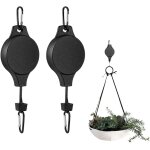 Tianyi - 2 pièces poulie suspendue rétractable, crochet pour panier de fleurs suspendu, mangeoire pour ... Tianyi - 2 pièces poulie suspendue rétractable, crochet pour panier de fleurs suspendu, mangeoire pour ...