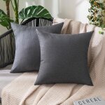 Tianyi - lot de 2 taie d'oreiller extrieure impermable en polyester doux avec surface hydrofugfe housse ...