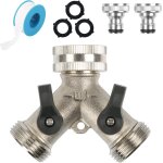 Tianyi - 2 - voies y - distributeur, adaptateur tuyau arrosage en laiton de 3 / 4 , robinet double machine ... Tianyi - 2 - voies y - distributeur, adaptateur tuyau arrosage en laiton de 3 / 4 , robinet double machine ...