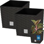Tianyi - ® 2 x pot de fleur carré de 6, 8l avec insert pot en plastique couleur umbra pot intérieur ... Tianyi - ® 2 x pot de fleur carré de 6, 8l avec insert pot en plastique couleur umbra pot intérieur ...