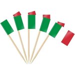 Tianyi - 200pcs cure - dent drapeau italie, pic italien pour topper de coupe, cure dent pour jardin bar ...