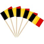 Tianyi - 200pcs drapeau cure - dent belgique, pic drapeau belge pour topper de coupe, cure dent drapeau ...