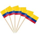 Tianyi - 200pcs drapeau cure - dent colombie, pic drapeau colombien pour topper de coupe, cure dent drapeau ...