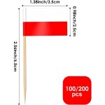 Tianyi - 200pcs drapeau cure - dent polonais, pic drapeau polonais pour topper de coupe, cure dent drapeaux ...