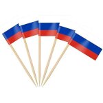 Tianyi - 200pcs drapeau cure - dent russe, pic drapeau russe pour topper de coupe, cure dent drapeau ...