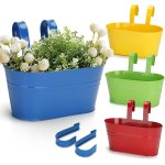 Tianyi - 27 cm pots de fleurs en métal à suspendre 4 pièces, grand pot fleur suspendre metal pour intérieur ... Tianyi - 27 cm pots de fleurs en métal à suspendre 4 pièces, grand pot fleur suspendre metal pour intérieur ...