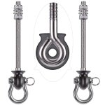 Tianyi - 2pcs crochet de balanoire, 24. 5cm accroche de hamac fixation fauteuil suspendu de 180 pivot ...