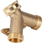 Tianyi - 3 / 4 connecteur robinet y forme raccord robinet tuyau adaptateur de robinet 2 voies en laiton ... Tianyi - 3 / 4 connecteur robinet y forme raccord robinet tuyau adaptateur de robinet 2 voies en laiton ...