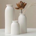 Tianyi - lot de 3 petits vases en cramique pour la dcoration, blanc, jaune, blanc (taille moyenne)