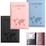 Tianyi - 3 pices protege passeport et etiquette valise set, voyage protection passeport etui, pochette ...
