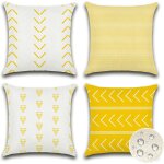 Tianyi - lot de 4 exterieur housse coussin 50x50 cm impermeable gomtrique coussins canape decoratif ...