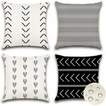 Tianyi - lot de 4 exterieur housse coussin 50x50 cm impermeable gomtrique coussins canape decoratif ...