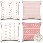 Tianyi - lot de 4 exterieur housse coussin 50x50 cm impermeable gomtrique coussins canape decoratif ...