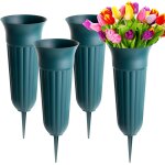 Tianyi - lot de 4 grands vases de cimetière avec piquet a planter pour accueillir des bouquets de fleurs ... Tianyi - lot de 4 grands vases de cimetière avec piquet a planter pour accueillir des bouquets de fleurs ...