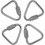 Tianyi - lot de 4 mousquetons delta quick link en acier inoxydable pour hamacs, pochettes, balanoires, ...