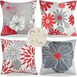 Tianyi - 45x45cm housses de coussin exterieur impermeable taies d'oreiller dahlia marguerite fleurs gomtrie ...