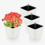 Tianyi - 4pcs pot à réserve d'eau interieur blanc, pot de fleur auto arrosage 13, 7 * 13, 5 cm, bac à ... Tianyi - 4pcs pot à réserve d'eau interieur blanc, pot de fleur auto arrosage 13, 7 * 13, 5 cm, bac à ...