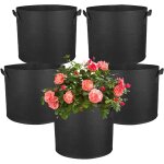 Tianyi - 5 pièces 11l sac de plantation terre en tissu, réutilisable sacs à plantes de tomate avec poignée, ... Tianyi - 5 pièces 11l sac de plantation terre en tissu, réutilisable sacs à plantes de tomate avec poignée, ...