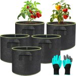 Tianyi - 5 pièces sac de plantation non tissé avec poignées, sac de culture lavable et pliable pour légumes, ... Tianyi - 5 pièces sac de plantation non tissé avec poignées, sac de culture lavable et pliable pour légumes, ...