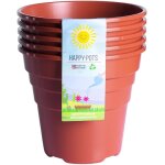 Tianyi - lot de 5 pots de fleurs en plastique de qualit suprieure rutilisables pour intrieur / extrieur, ...