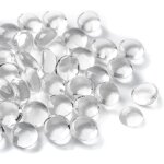 Tianyi - 50 pices mini gemmes en verre, perles de marbre a fond plat en pierres de mancala claires pour ...
