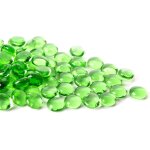 Tianyi - 50 pices pierres prcieuses en verre, pierres vertes de mancala perles de marbre avec fond ...