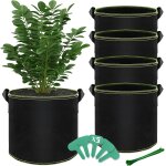 Tianyi - 5x sacs  plantes 30l, sac de plantation non tiss avec poignes, sac de culture jardiniere ...