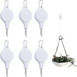 Tianyi - lot de 6 crochets rtractables pour pots de fleurs et suspensions de plantes ¿ cordon tlescopique ...