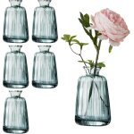 Tianyi - lot de 6 petits vases en verre pour dcoration de table - pour dcoration de table de mariage ...