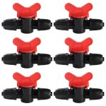 Tianyi - 6 pices 8 / 12 mm vanne commutation d'irrigation, irrigation pipe valve switch, robinets de ...