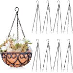 Tianyi - lot de 8 chaînes de suspension avec clips, chaîne en métal à 3 torons, paniers suspendus de ... Tianyi - lot de 8 chaînes de suspension avec clips, chaîne en métal à 3 torons, paniers suspendus de ...