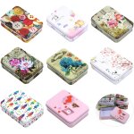 Tianyi - 8 pices mini bote de rangement en mtal, 90 * 65 * 25mm fleurs plantes boite metal, rtro ...