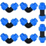Tianyi - 8 pices raccord pp pour tube 20 mm, connecteur de serrage tuyau pe angle de 90 degrs, raccords ...
