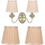 Tianyi - abat - jour en tissu 2 pices, clip e14 sur abat - jours  barillet pliss, abat - jour de lustre ...