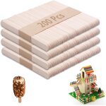 Tianyi - baguettes en bois[200 pcs], grands btons de glace en bois, spatules en bois, bricolage naturel ...