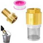 Tianyi - clapet anti retour, 1  vanne non retour pompe, filtre en acier inoxydable, laiton crpine aspiration, ...