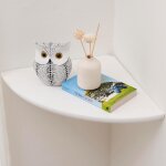 Tianyi - coquille d'angle blanche, support mural en bois de chêne naturel, étagère murale flottante à ... Tianyi - coquille d'angle blanche, support mural en bois de chêne naturel, étagère murale flottante à ...