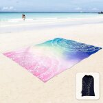 Tianyi - couverture de plage douce et soyeuse, tapis anti - sable avec poches dâ¿angle, sac en maille, ... Tianyi - couverture de plage douce et soyeuse, tapis anti - sable avec poches dâ¿angle, sac en maille, ...