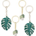 Tianyi - craspire 4 pcs feuille de palmier email porte - cls plante tropicale vert feuilles de monstera ...