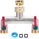 Tianyi - distributeur 2 voies, vanne a 2 voies d'eau pour robinet avec filetage de 3 / 4pouce, poignée ... Tianyi - distributeur 2 voies, vanne a 2 voies d'eau pour robinet avec filetage de 3 / 4pouce, poignée ...