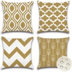 Tianyi - exterieur housse coussin lot de 4 impermeable gomtrique coussins canape decoratif taie oreiller ...
