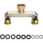Tianyi - faucet splitter avec 2 voies raccord tuyau d'arrosage, 3 / 4 laiton adaptateur tuyau faucet ... Tianyi - faucet splitter avec 2 voies raccord tuyau d'arrosage, 3 / 4 laiton adaptateur tuyau faucet ...