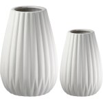 Tianyi - gilde lot de 2 vases dcoratifs, blancs, hauteur : 12, 5 / 17 cm, petits vases a fleurs, en ...