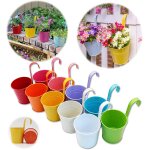 Tianyi - grand ensemble de 10 pots de fleurs en métal vase suspendu panier à planter sans trou de drainage, ... Tianyi - grand ensemble de 10 pots de fleurs en métal vase suspendu panier à planter sans trou de drainage, ...