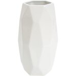 Tianyi - hauteur 20 cm vase conique en cramique blanche pour pampas, moderne haut vase decoratif pour ...