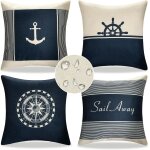 Tianyi - housse de coussin 40 x 40, housses de coussin bleu blanc exterieur impermeable, lot de 4 housse ... Tianyi - housse de coussin 40 x 40, housses de coussin bleu blanc exterieur impermeable, lot de 4 housse ...